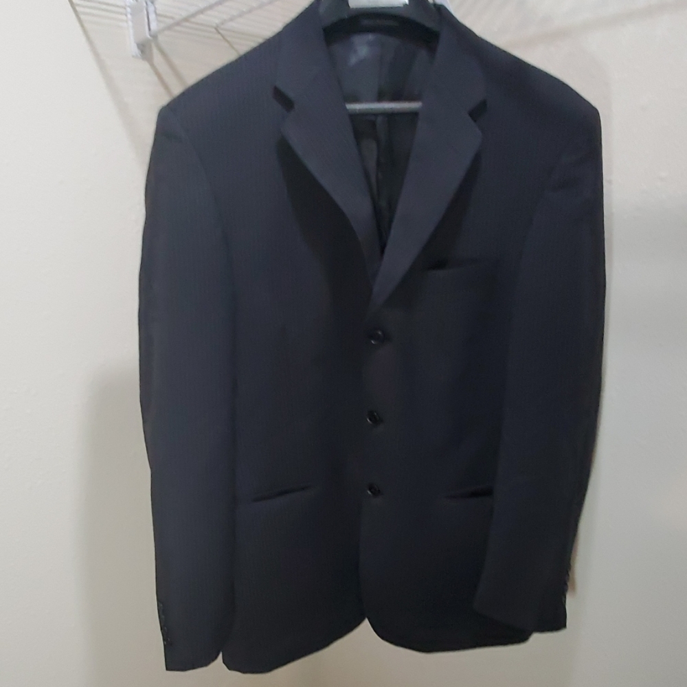 Mens Black pinstripe 2 piece suit